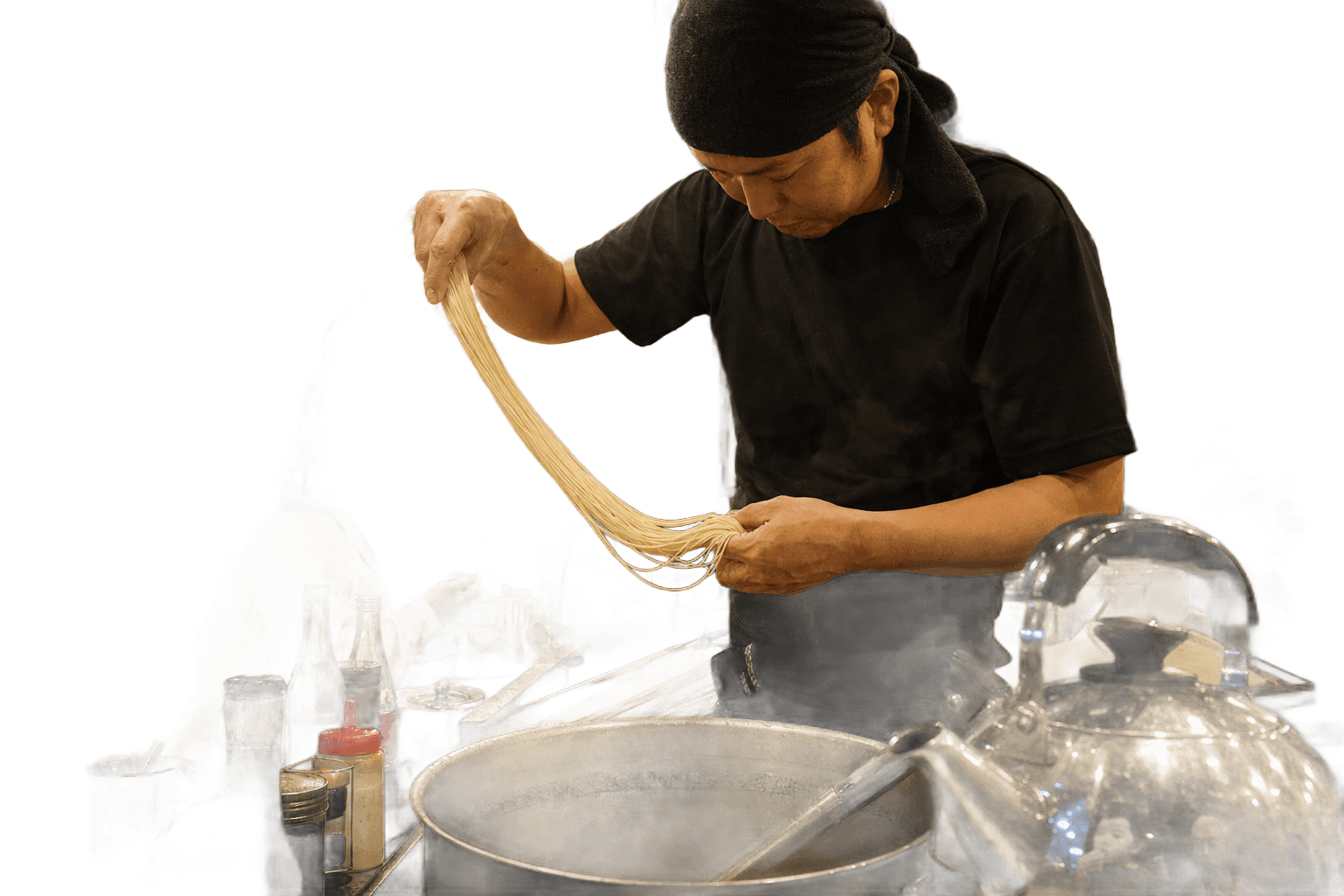 Ramen product photo with its background removed